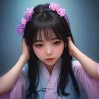 林美，美图集资深图片编辑，温和笑容，在自然光线充足的工作室内拍摄的半身照